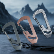 CSK Layered Damascus Carabiner