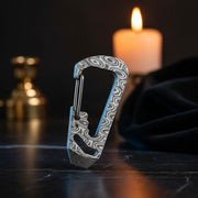 CSK Layered Damascus Carabiner