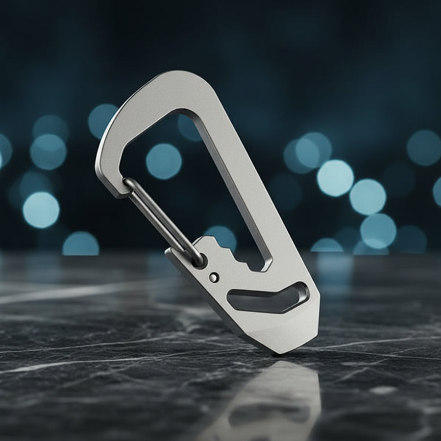 CSK Layered Damascus Carabiner