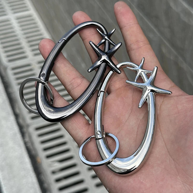 Zinc Alloy Mountaineering Belt Buckle Women Men Bag Pendant Keyring Metal Essential Belt Icon Carabiner Waist Hanging Keychain