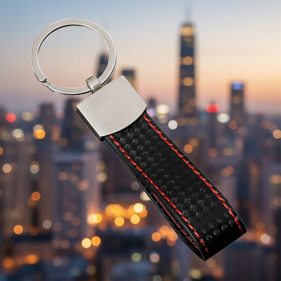 Red/Black AMG/M Style Leather Tag