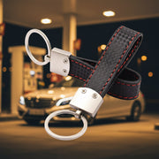 Red/Black AMG/M Style Leather Tag